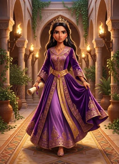 Esther illustrated character card