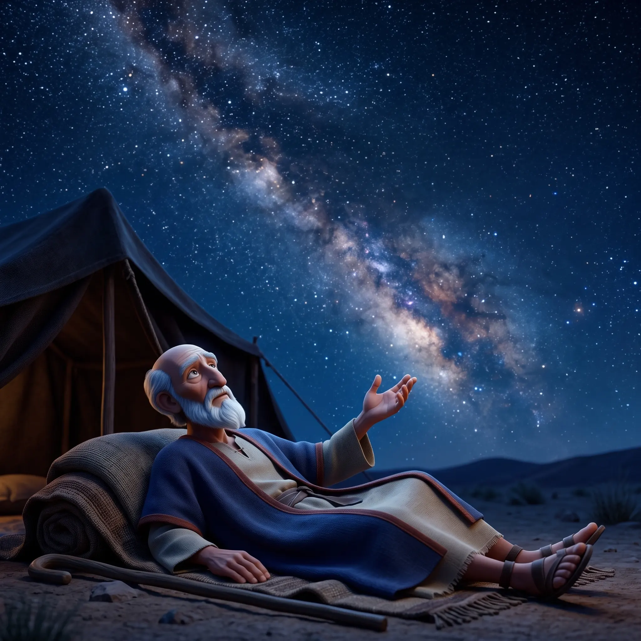 Abraham Counts the Stars illustrated Bible story for kids