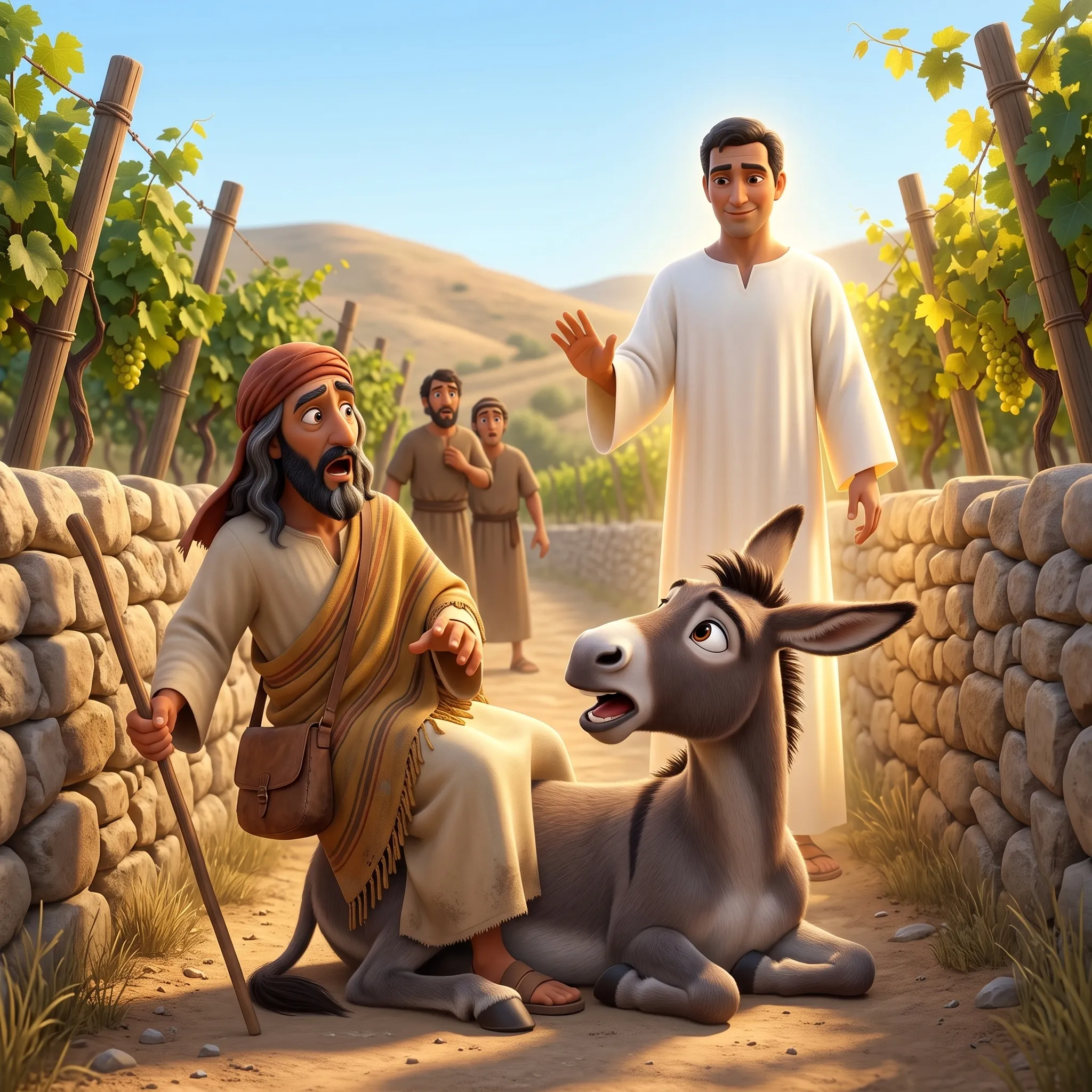 Balaam and the Talking Donkey illustrated Bible story for kids