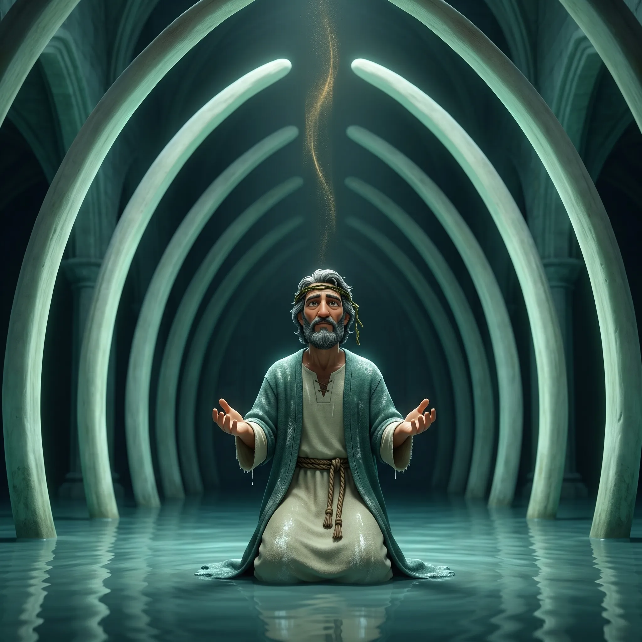 Jonah and the Whale illustrated Bible story for kids