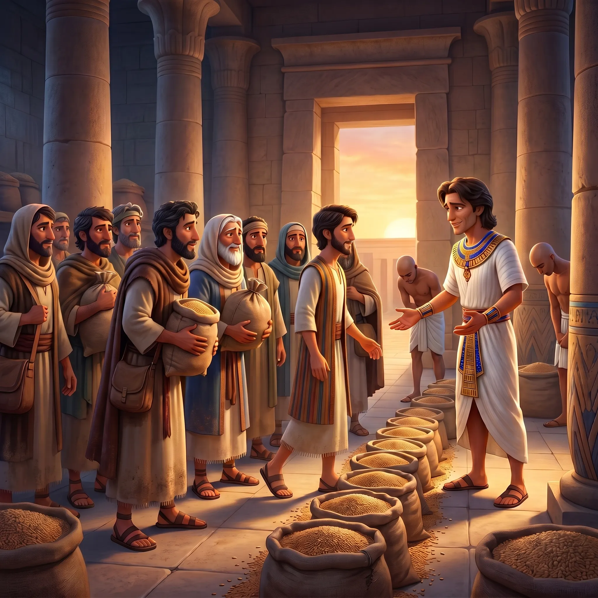 Joseph Forgives His Brothers illustrated Bible story for kids