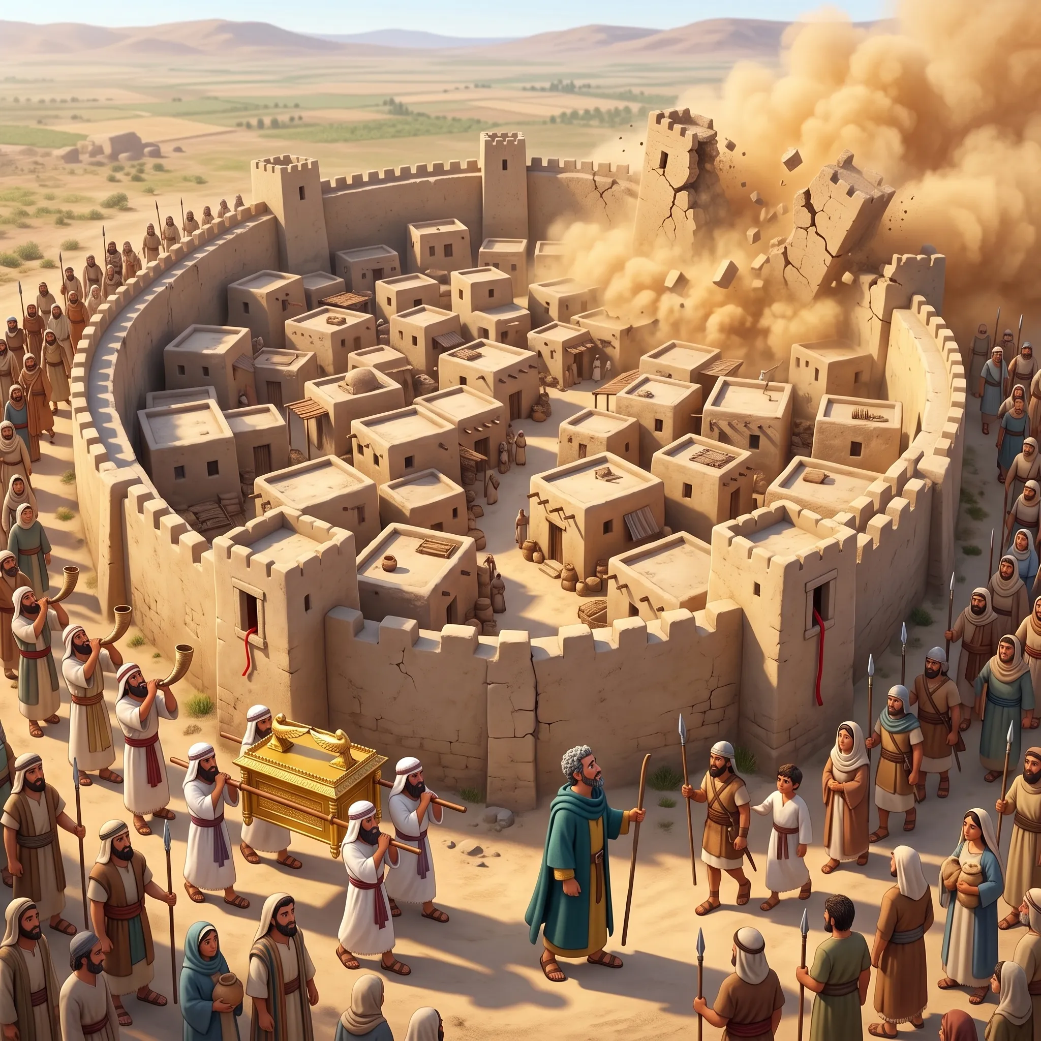 Joshua and the Battle of Jericho illustrated Bible story for kids