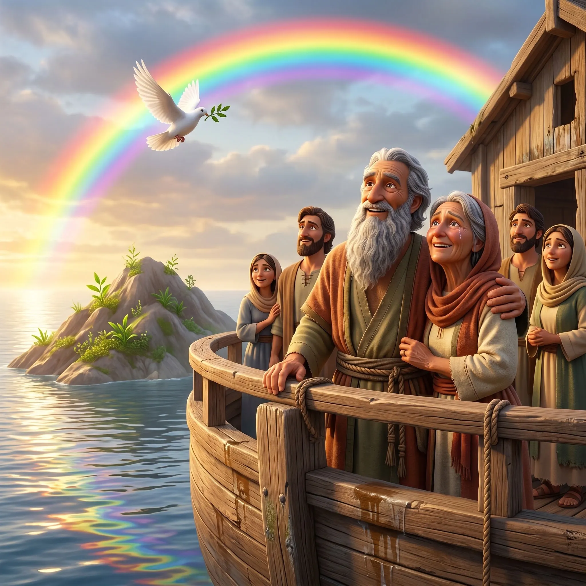 Noah's Rainbow Promise illustrated Bible story for kids