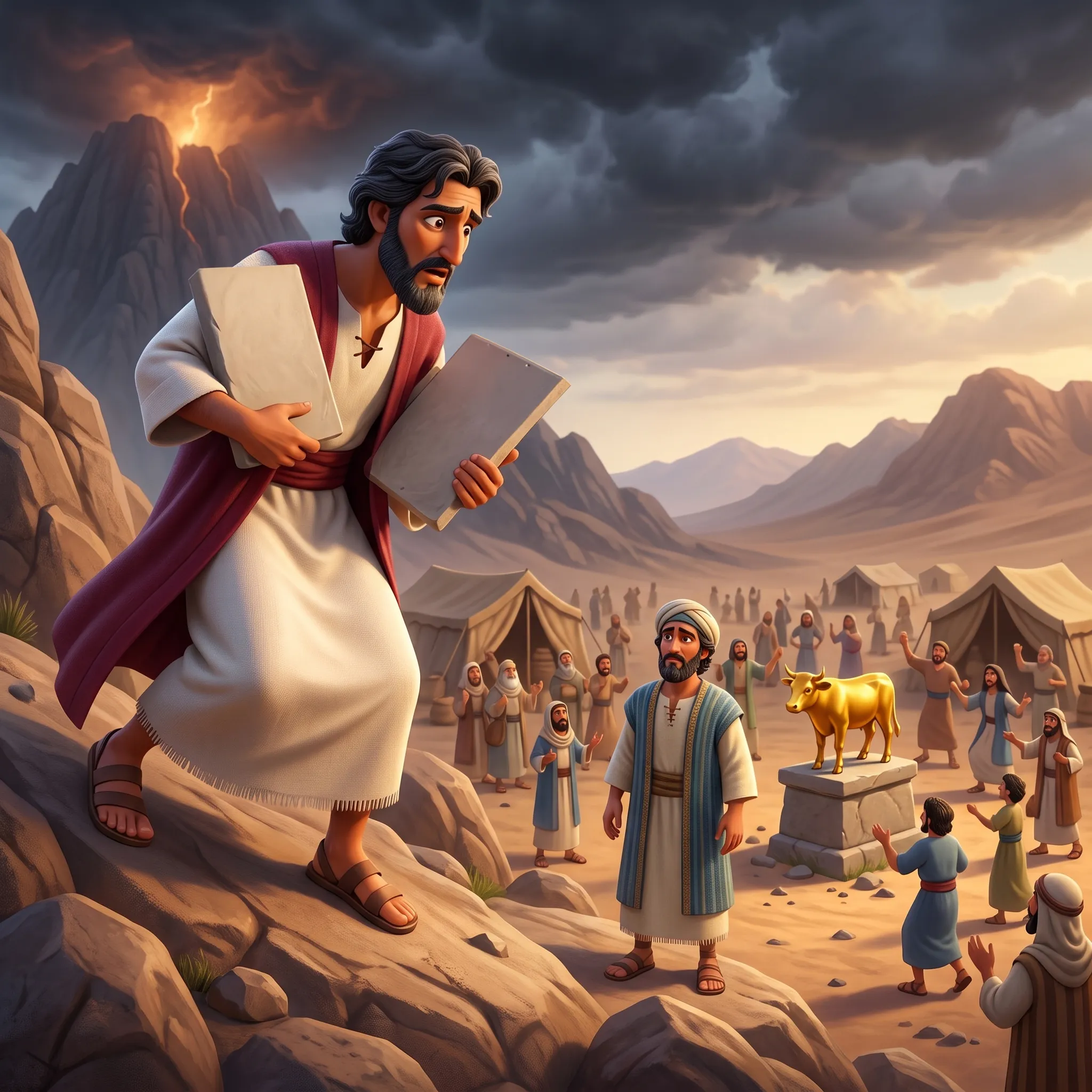 The Golden Calf illustrated Bible story for kids