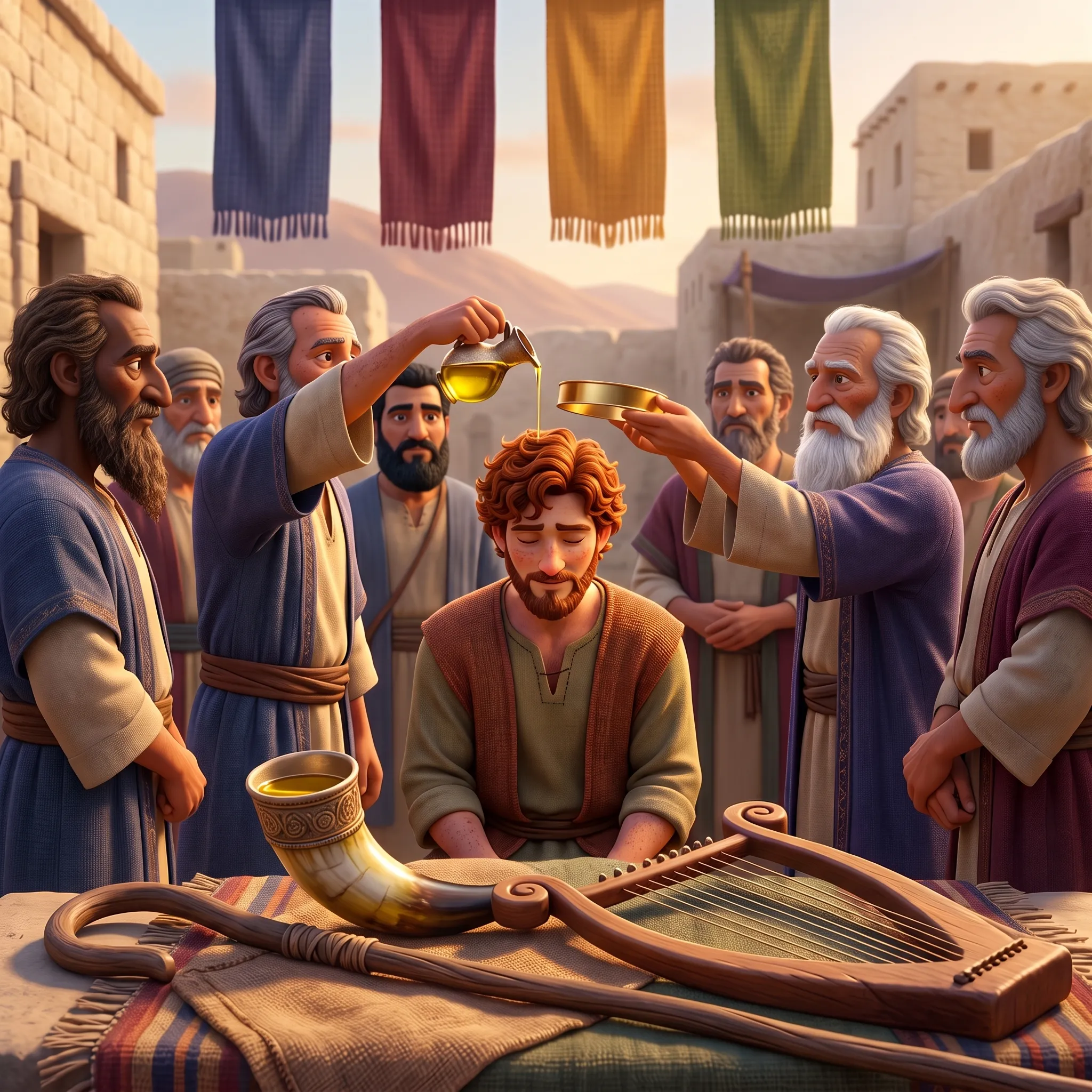 David Becomes King illustrated Bible story for kids