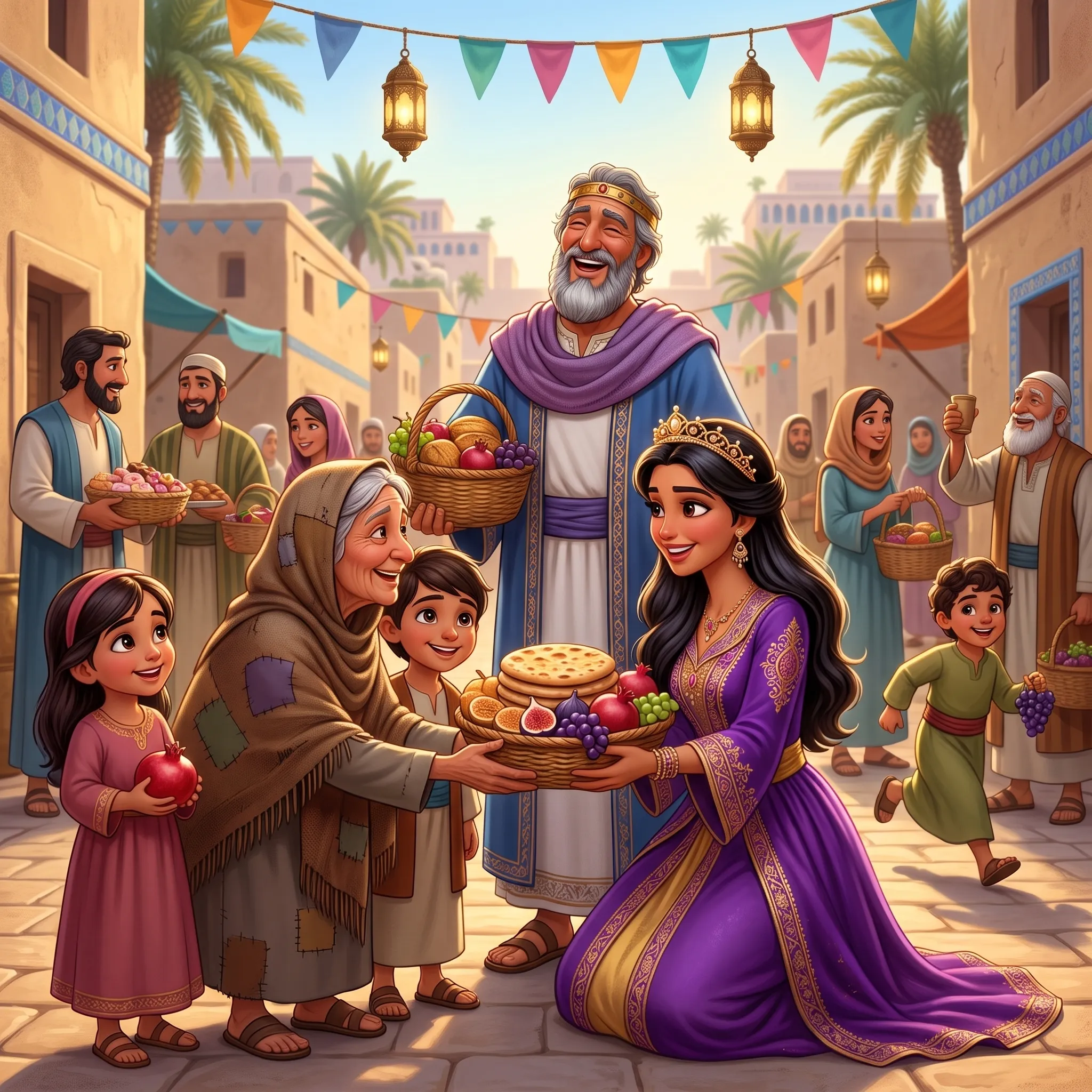 Esther and the First Purim illustrated Bible story for kids