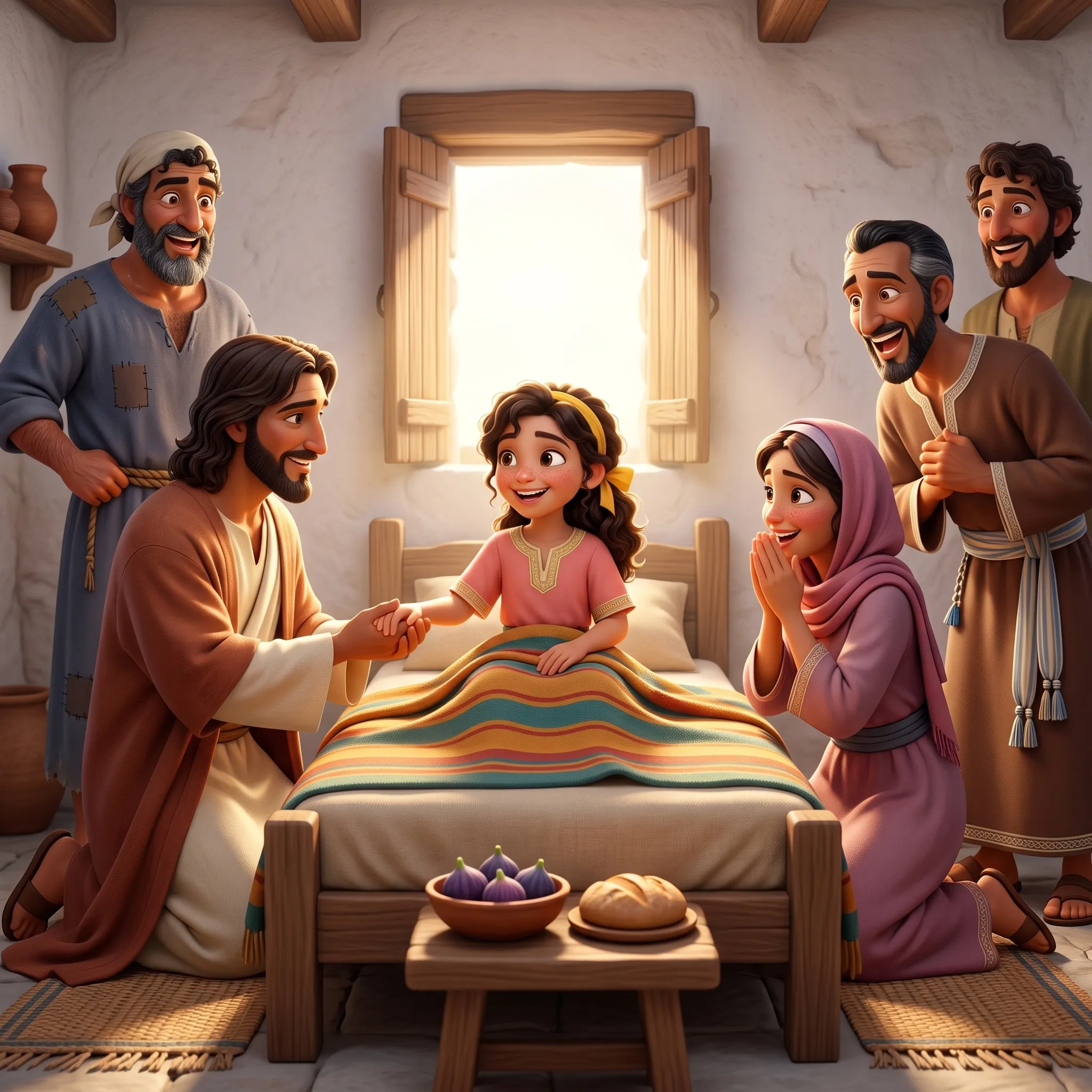 Jairus's Daughter illustrated Bible story for kids