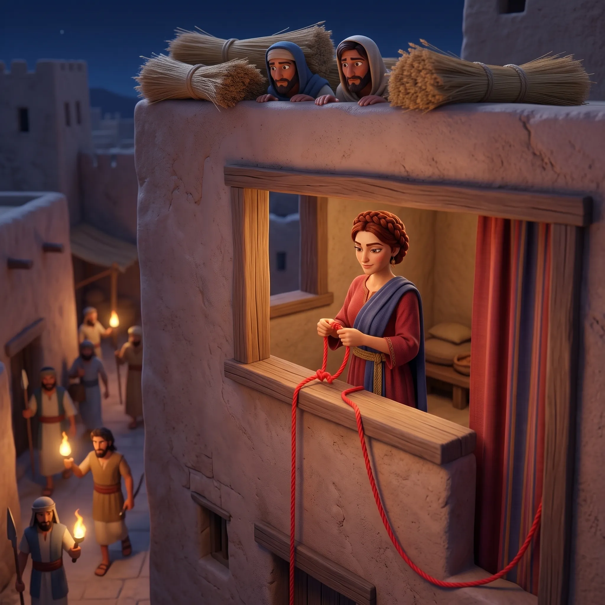 Rahab and the Spies illustrated Bible story for kids