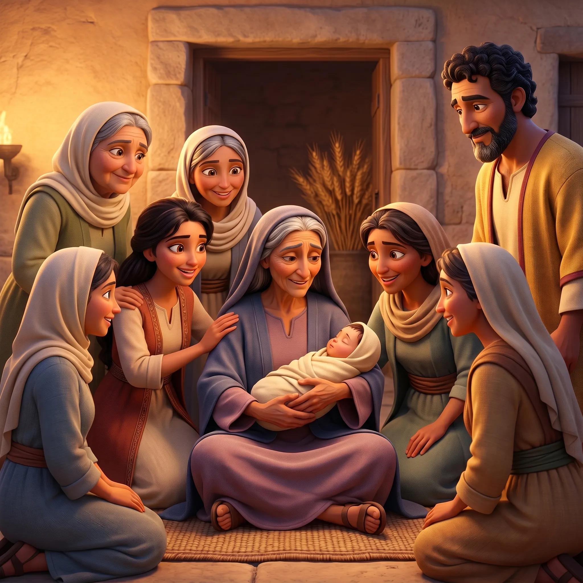 Ruth's Baby Obed illustrated Bible story for kids