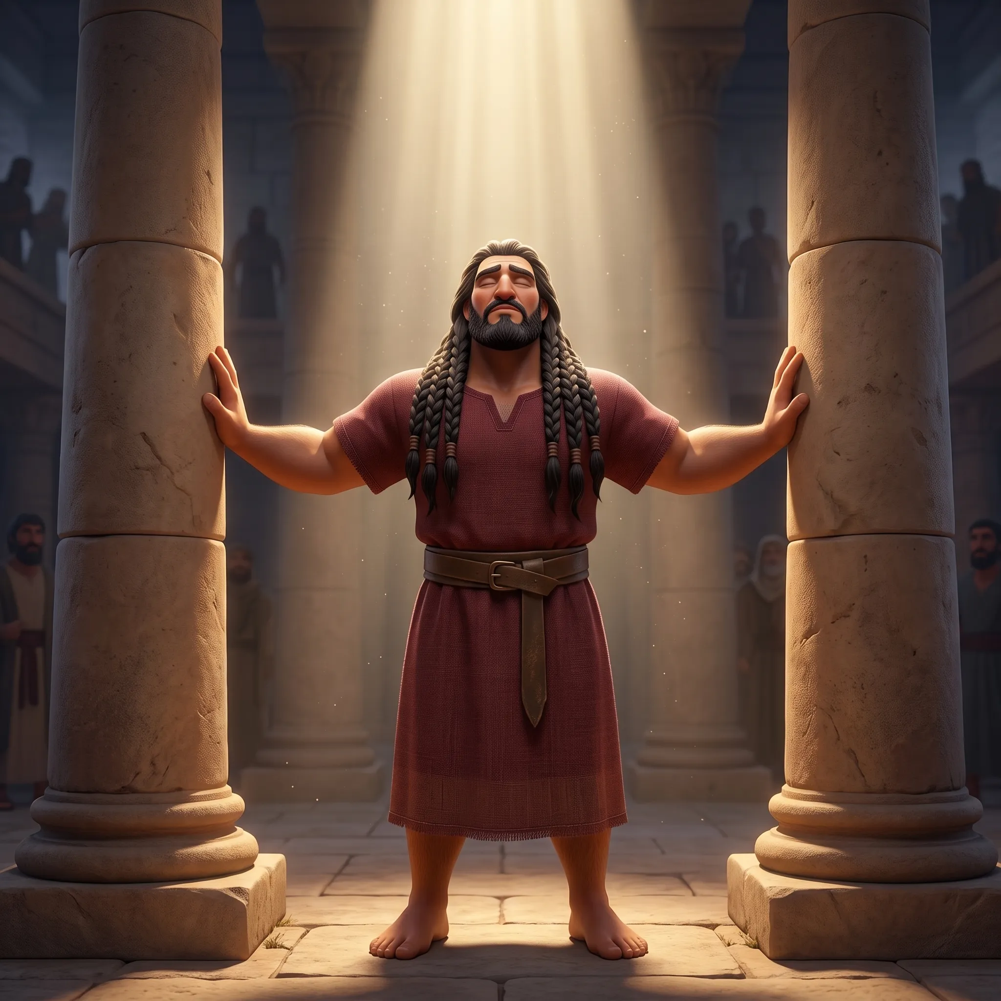 Samson and Delilah illustrated Bible story for kids