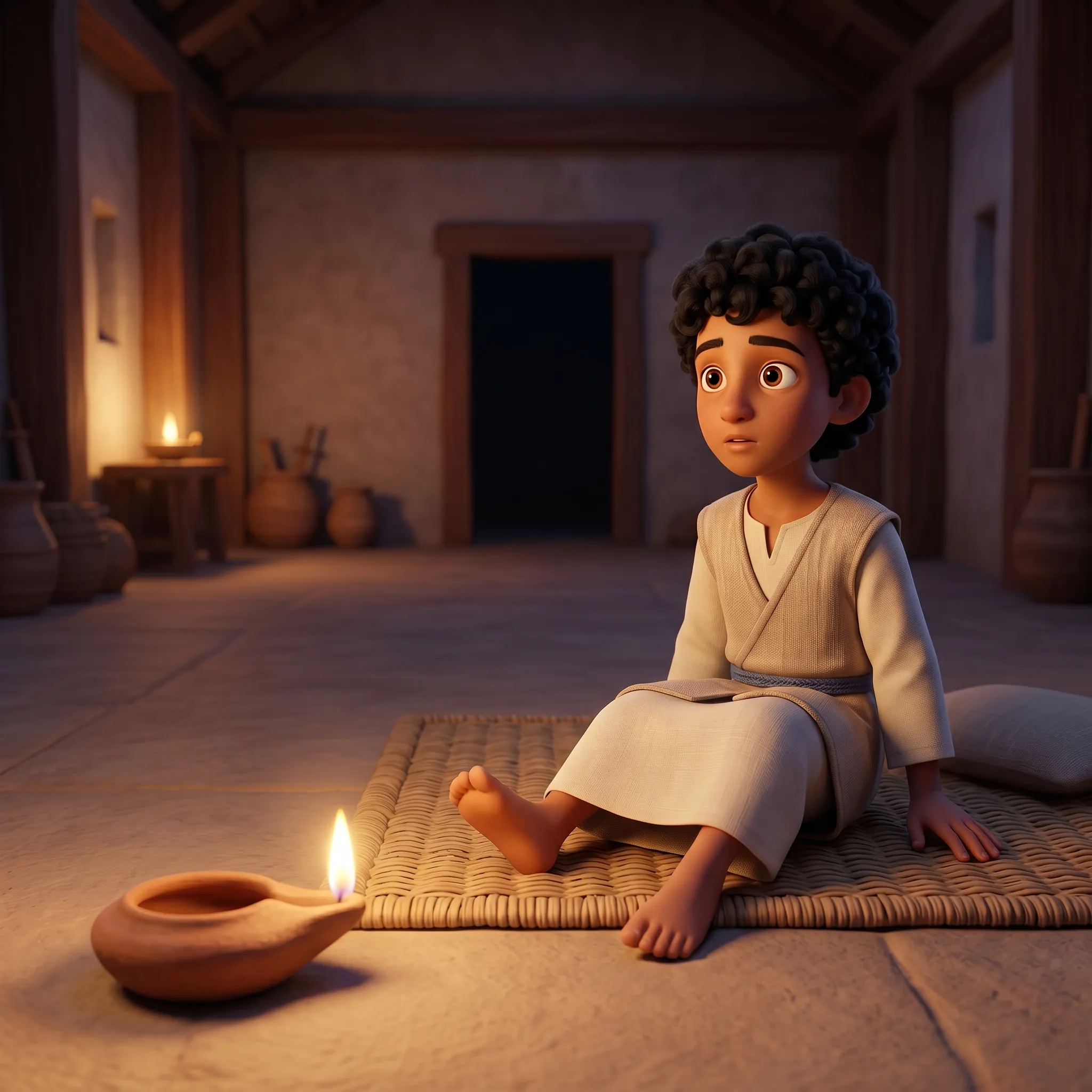 Samuel Hears God Call illustrated Bible story for kids