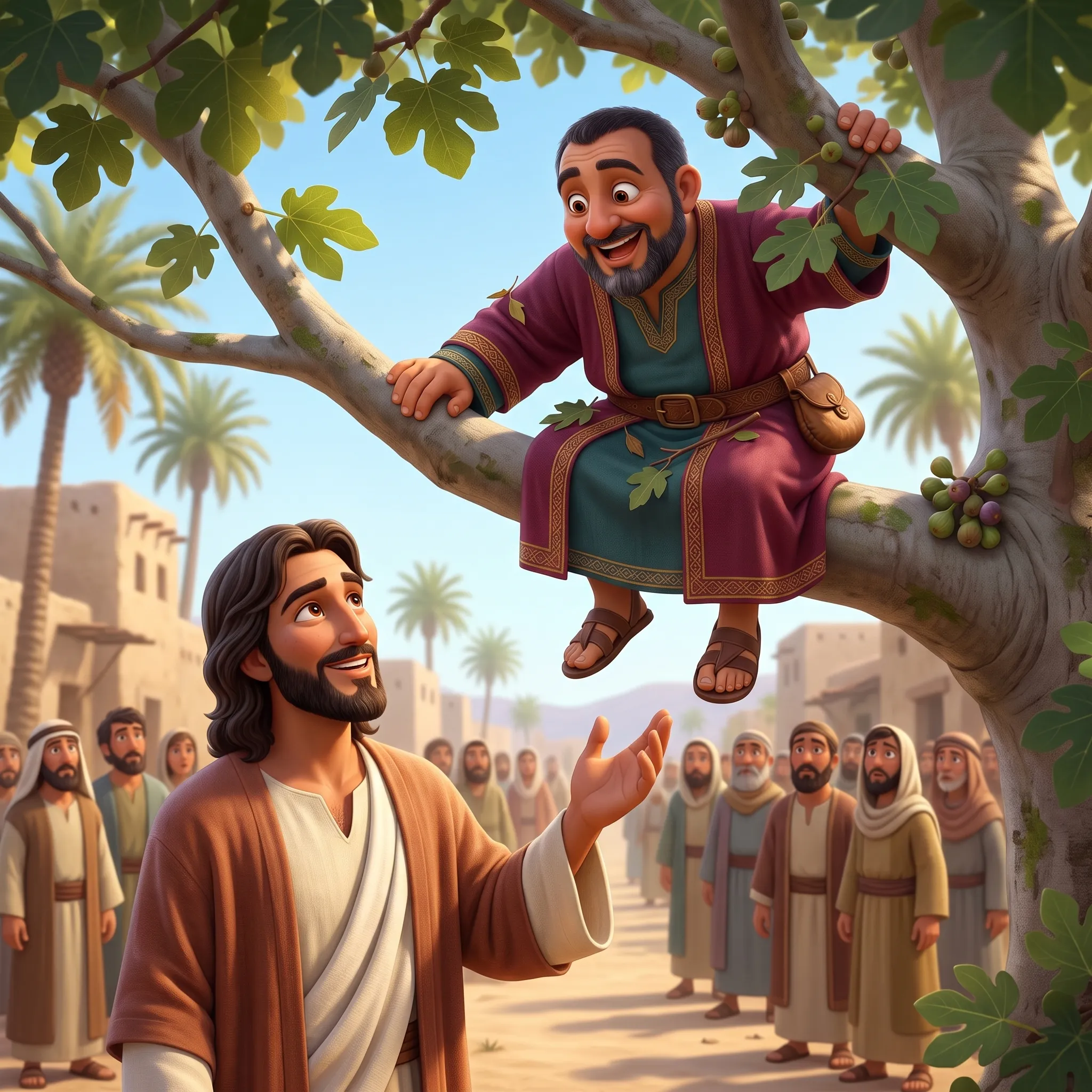 Zacchaeus illustrated Bible story for kids